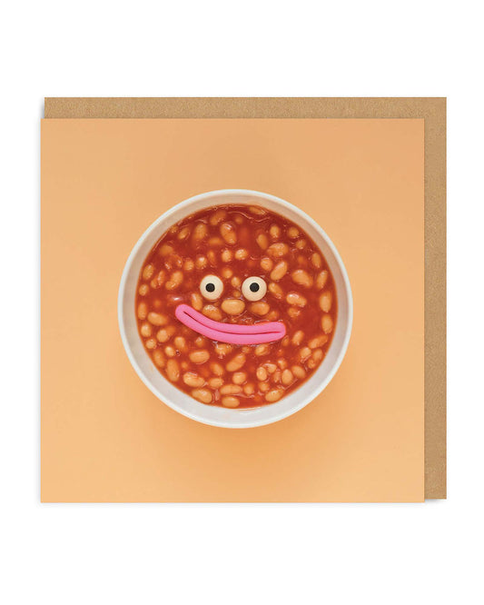 Beans Smiley Face Greeting Card