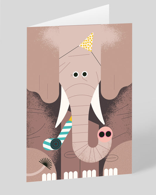 Personalised Birthday Elephant Greeting Card