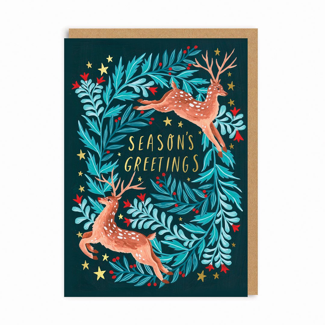 Deer Season's Greetings Christmas Card