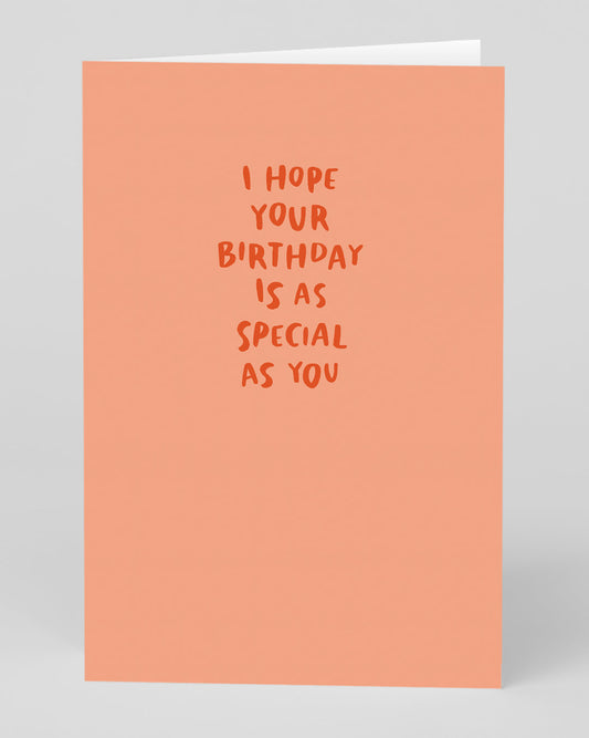 Personalised Special As You Birthday Card