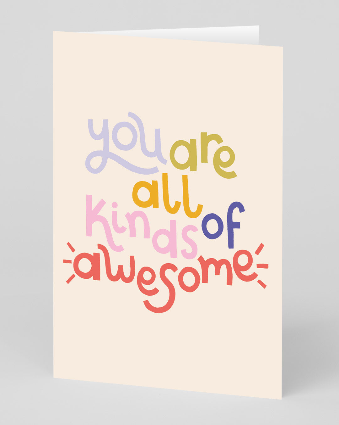 Personalised You Are All Kinds Of Awesome Greeting Card