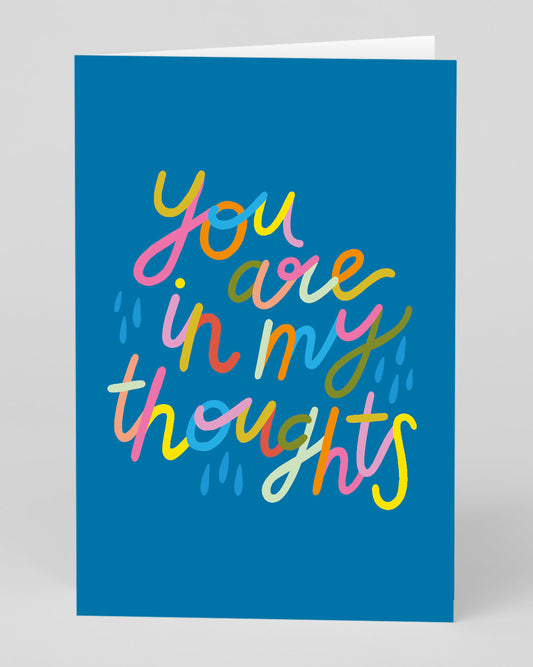 Personalised You Are In My Thoughts Greeting Card