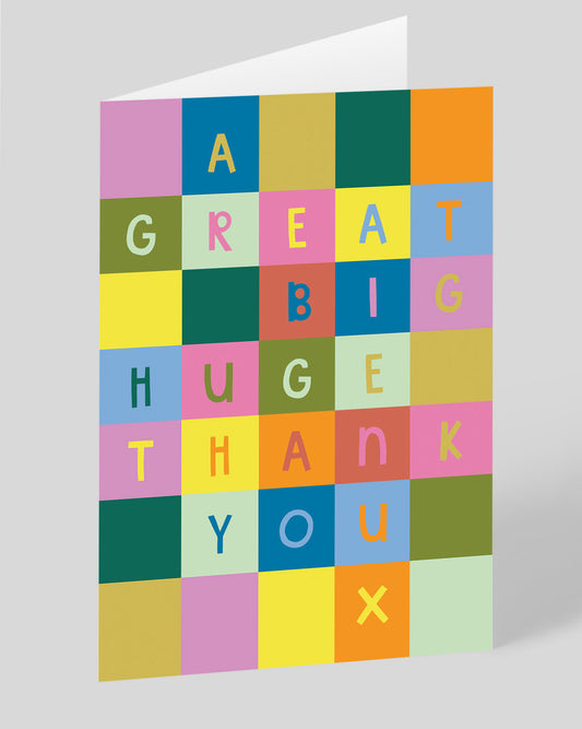 Personalised A Great Big Thank You Greeting Card