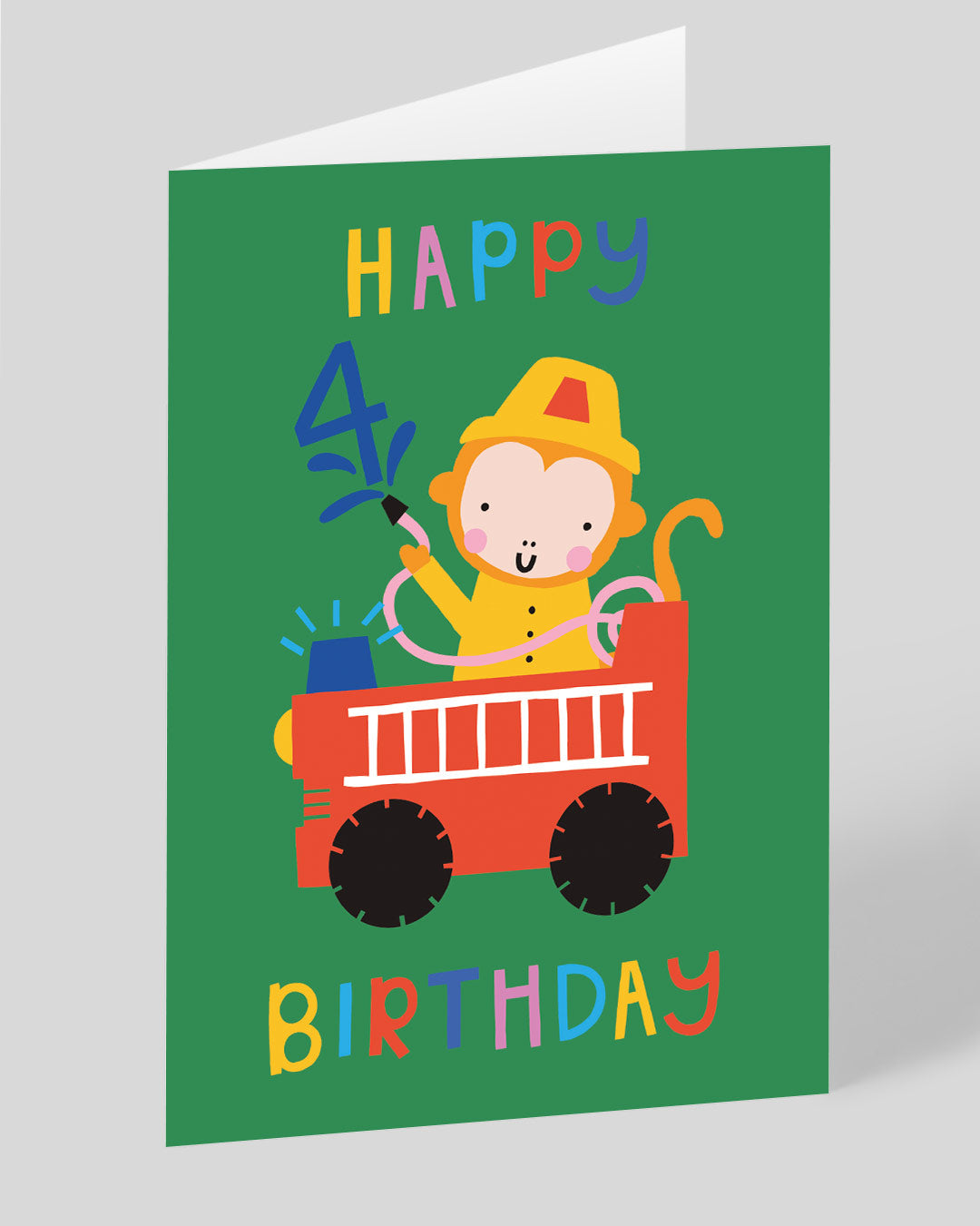 Fire Hero 4th Birthday Card