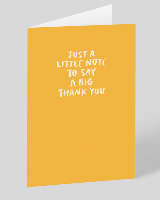 Little Note Big Thank You Card