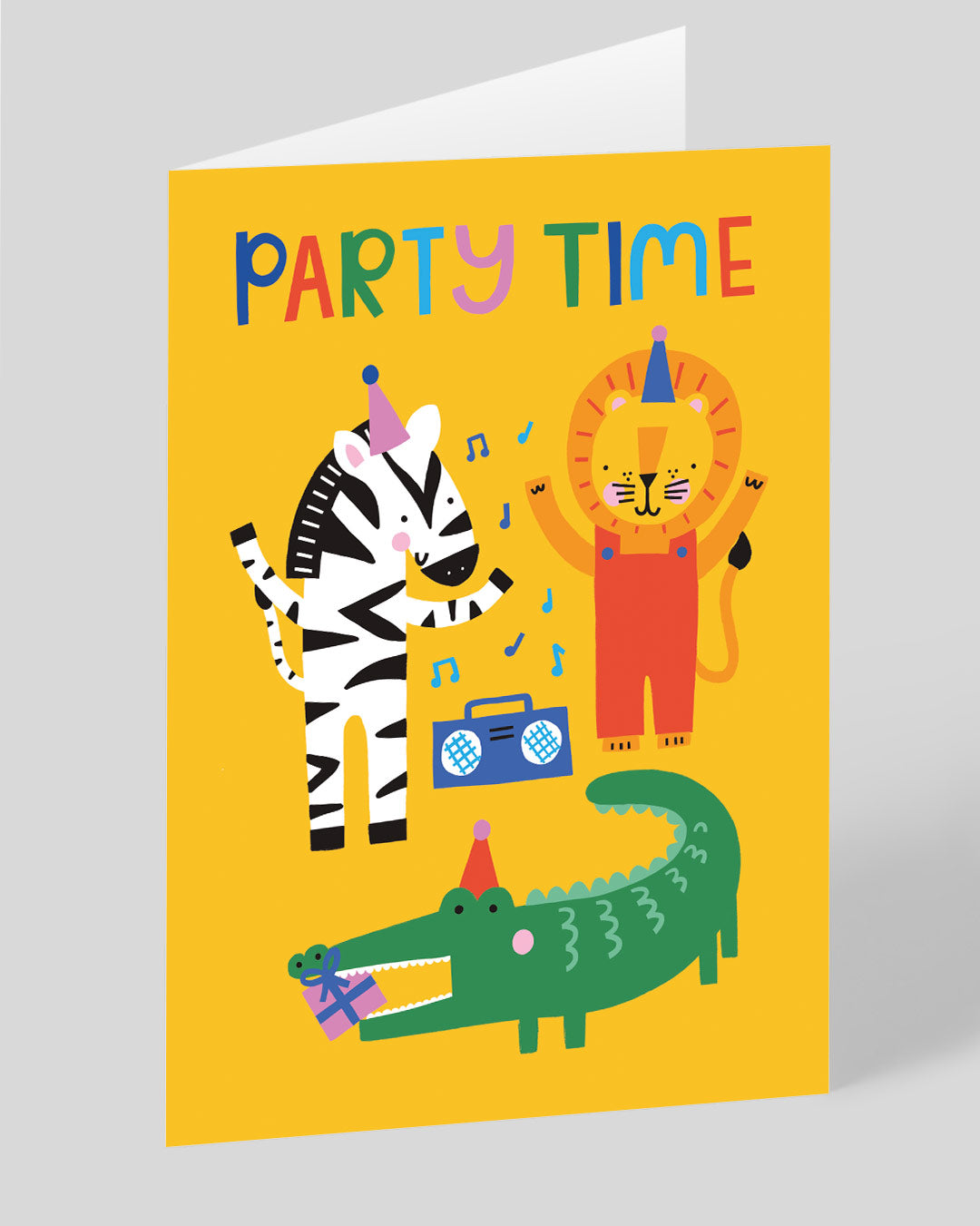 Animal Party Time Birthday Card