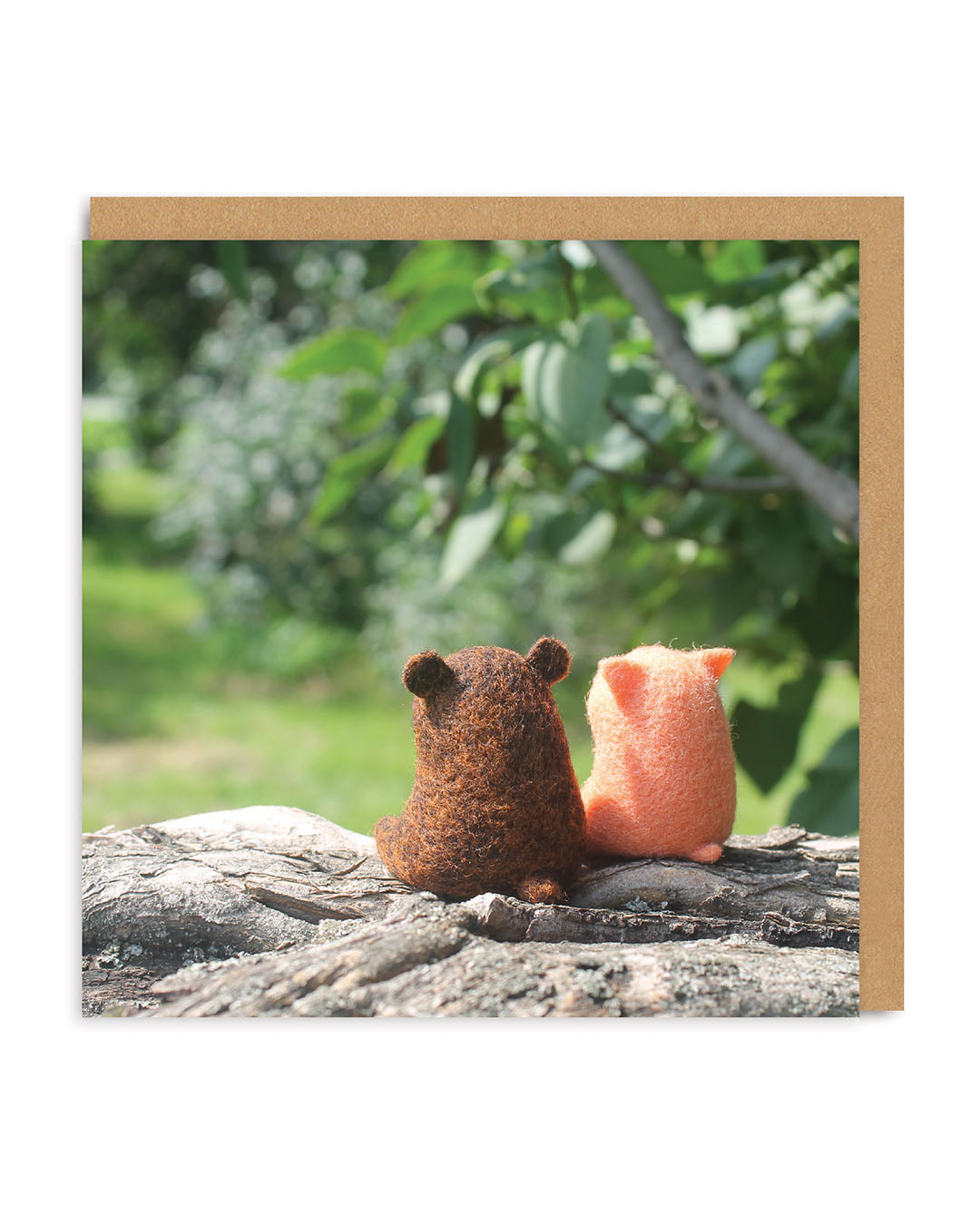 Bear Friends Square Greeting Card