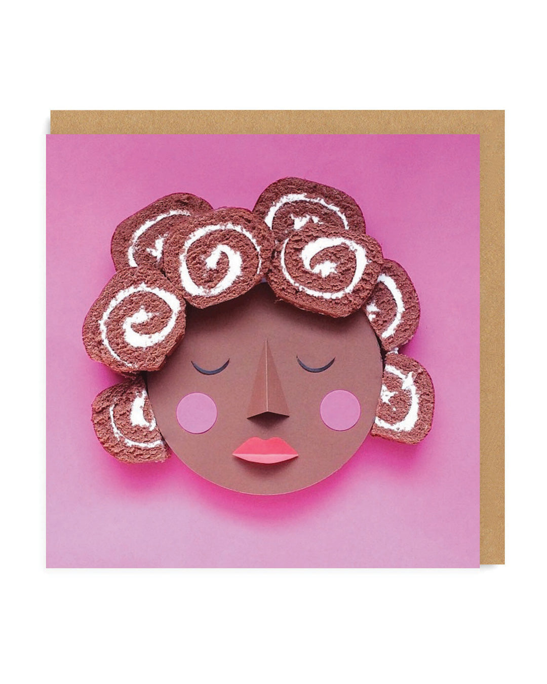 Swiss Roll Square Greeting Card