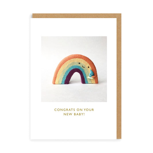 Congrats On Your New Baby Rainbow Geeting Card