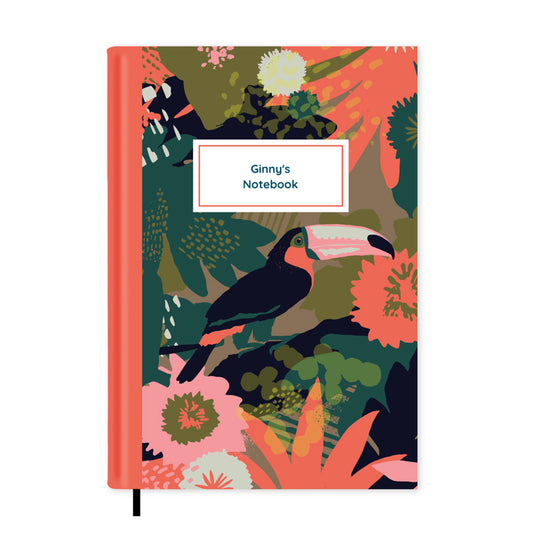 Toucan Print Personalised Notebook A5