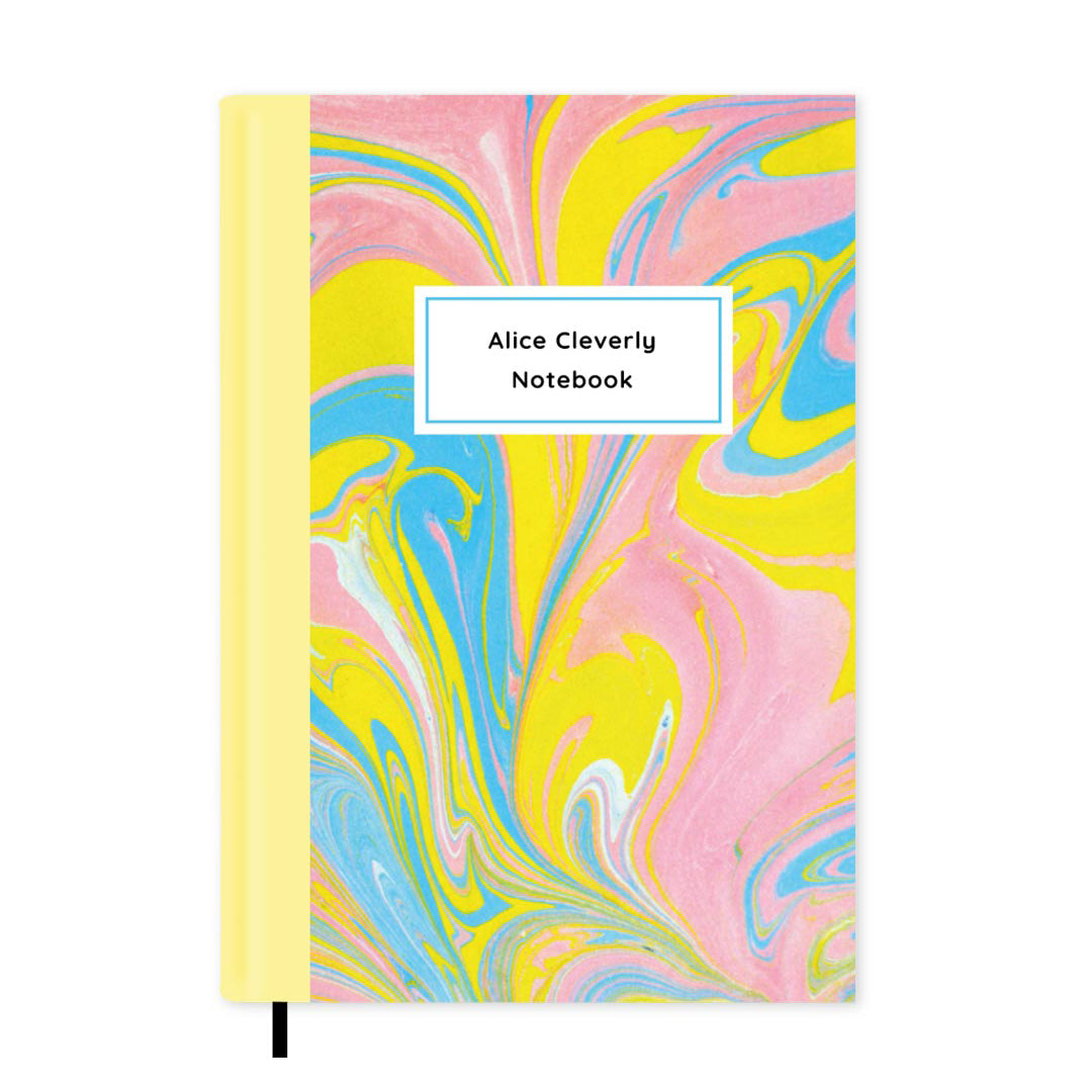 Multi Marble Personalised Notebook A5