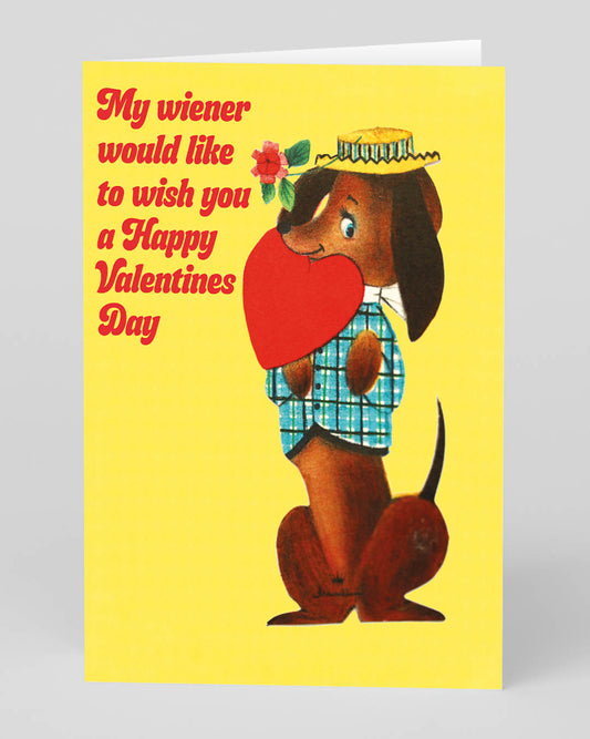 Personalised My Wiener Valentine's Day Card