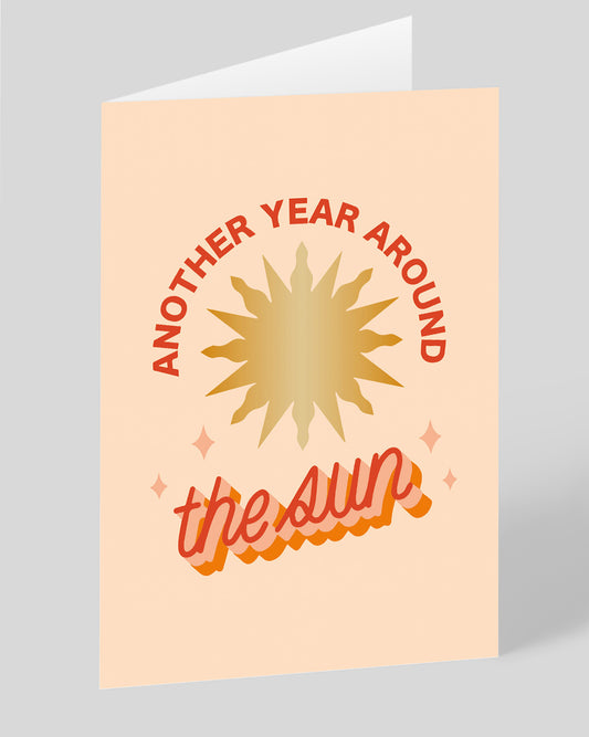 Personalised Another Year Around The Sun Greeting Card