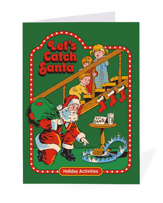 Personalised Let's Catch Santa Christmas Card