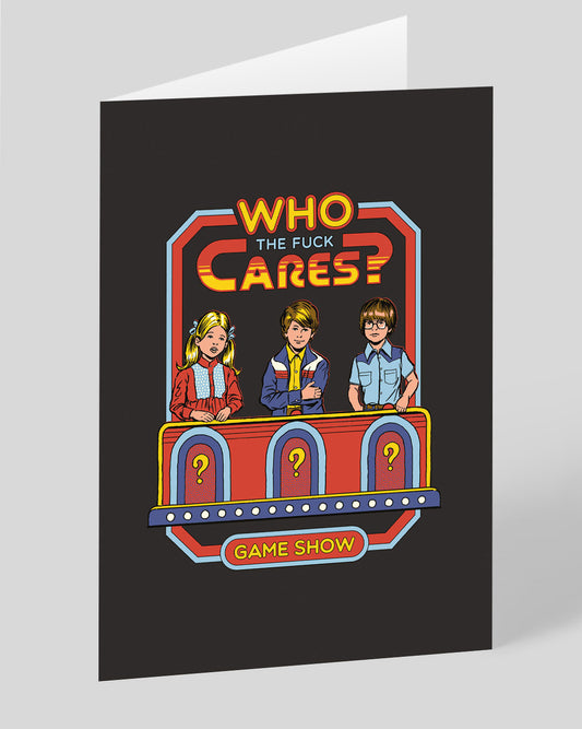 Personalised Who The F*ck Cares Greeting Card