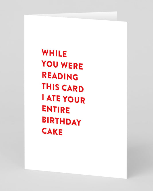 Personalised Entire Cake Birthday Card