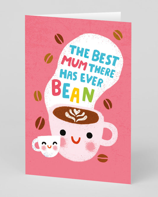 Personalised Best Mum There's Ever Bean Greeting Card