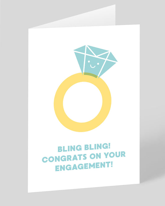Personalised Bling Bling Engagement Card