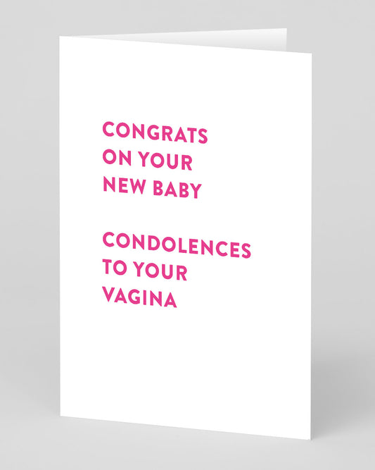 Personalised Congrats & Condoloences New Baby Card