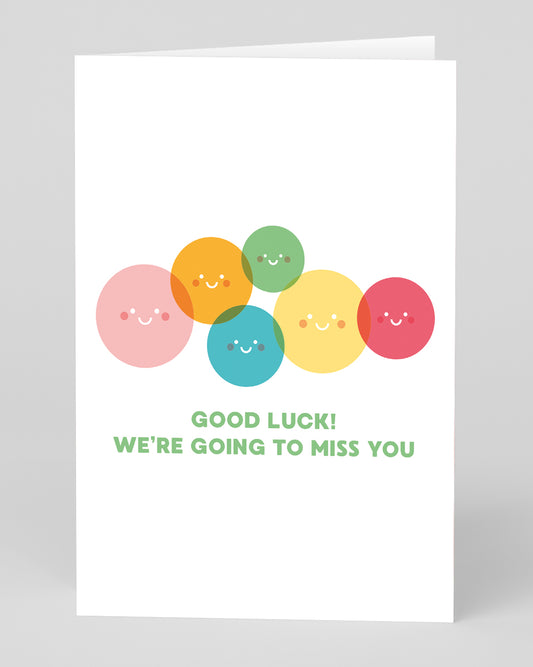 Personalised Miss You Faces Greeting Card
