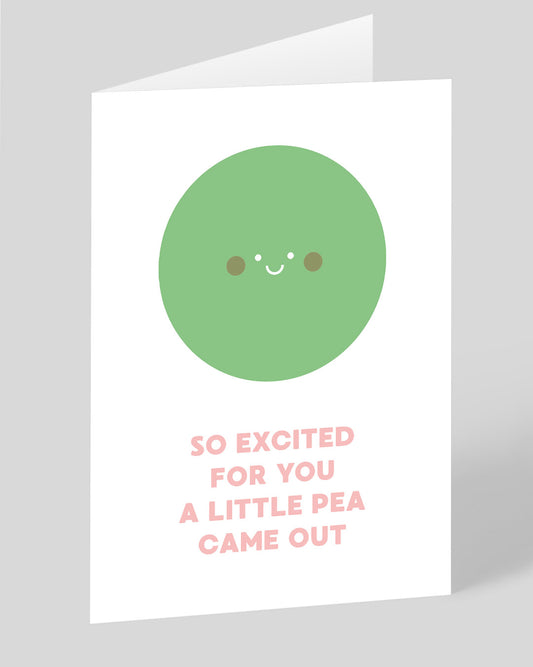 Personalised A Little Pea New Baby Card