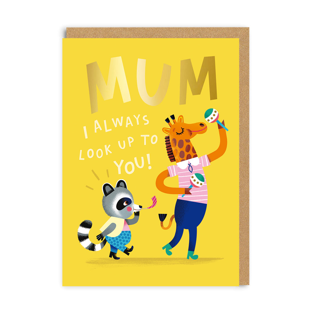 Mum Giraffe Greeting Card