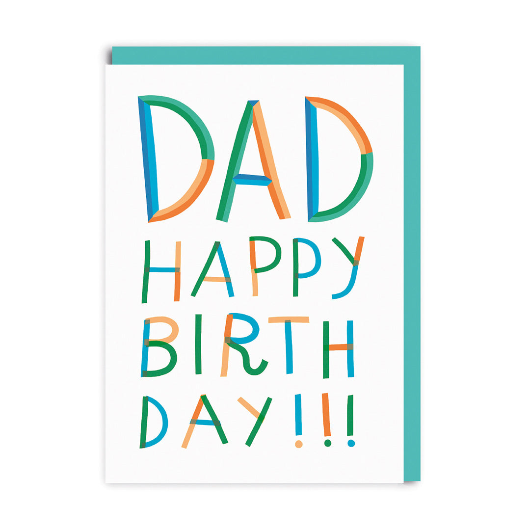 Dad Letters Happy Birthday Card