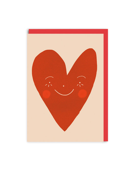 Heart Face Greeting Card