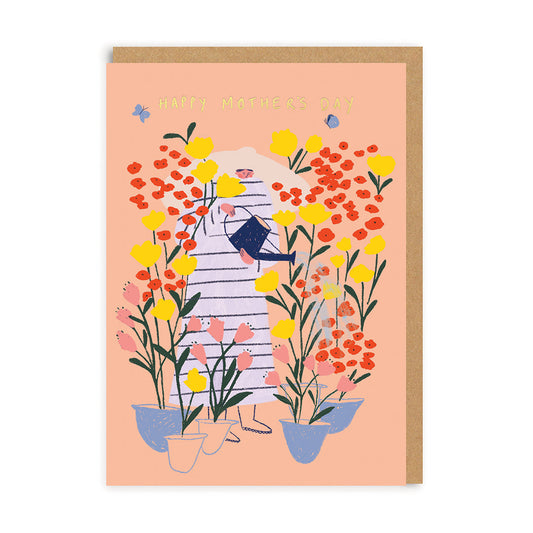 Tending Garden Greeting Card