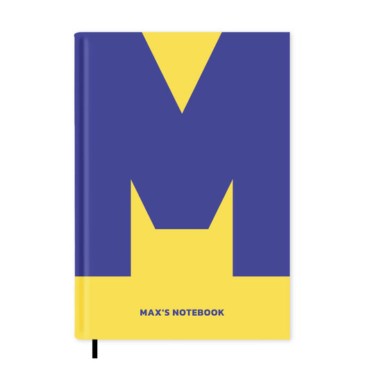 M is For Personalised Notebook A5