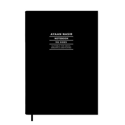 Black Personalised Notebook