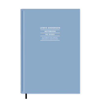 Dusty Blue Personalised Notebook A5