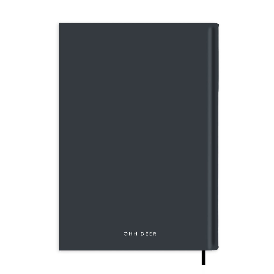 Mid Grey Personalised Notebook A5