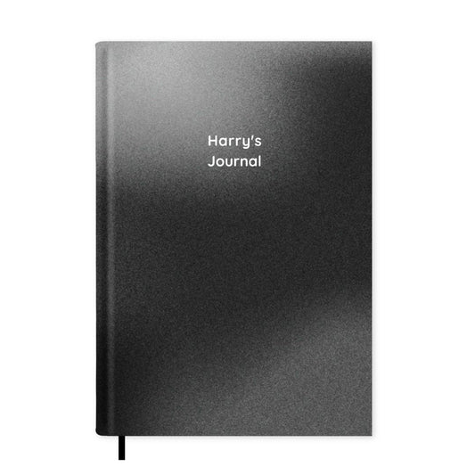 Black Ombré Personalised Notebook A5