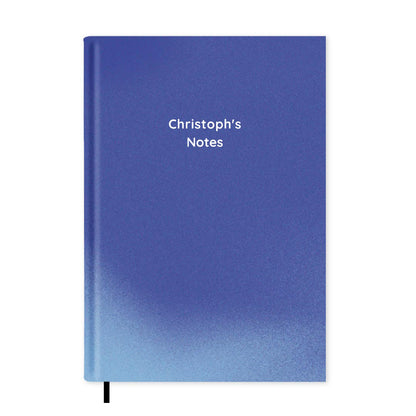 Blue Ombré Personalised Notebook A5
