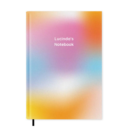 Orange Ombré Personalised Notebook A5