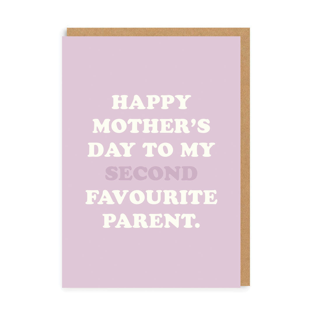 Second Favourite Parent Mother's Day Card