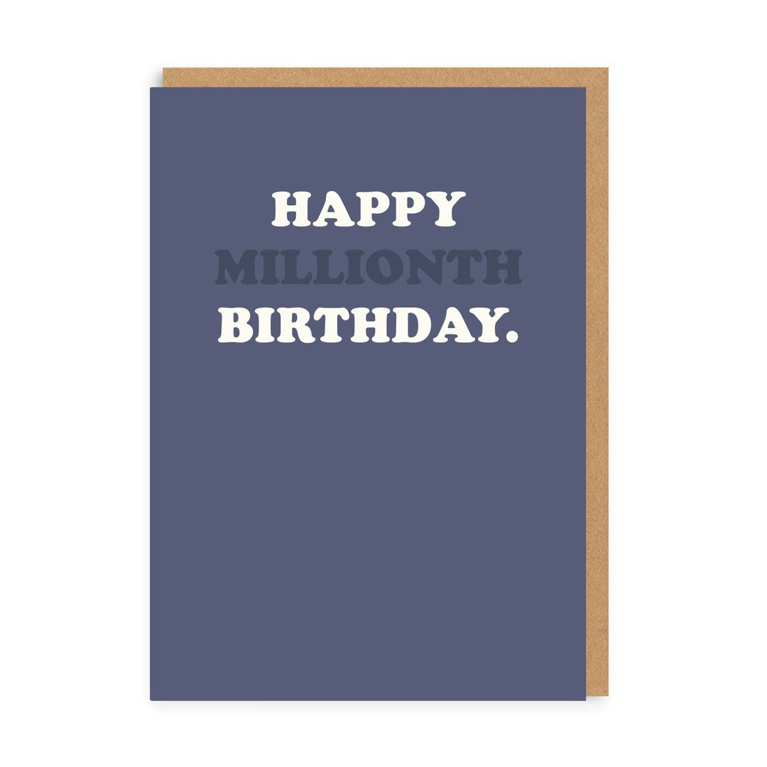 Personalised Happy Millionth Bday Birthday Card