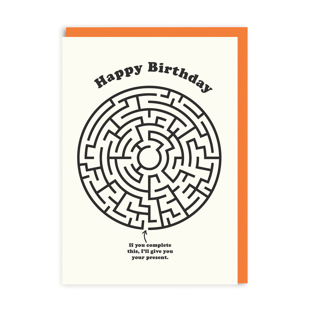 Happy Birthday Maze Card