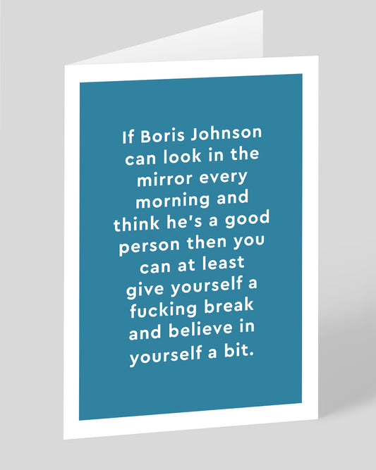Personalised Boris Johnson Greeting Card