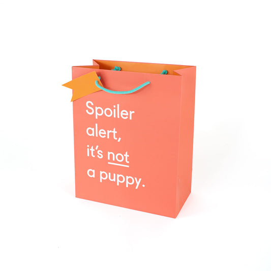 Spoiler Alert Puppy Large Gift Bag