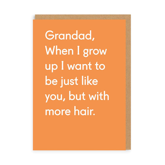 Grandad, Be Like You But More Hair Birthday Card