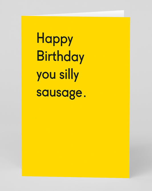 Personalised Silly Sausage Birthday Card