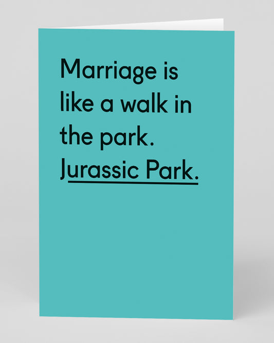 Personalised Jurassic Park Wedding Card