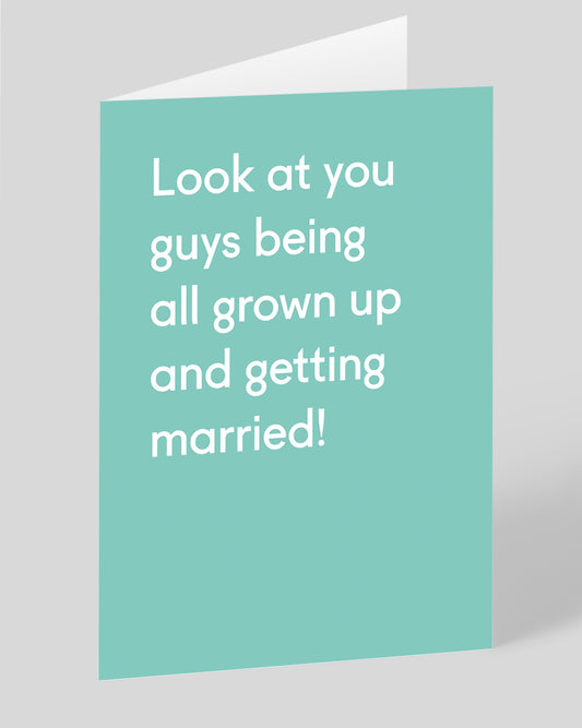 Personalised Look At You Guys Wedding Card