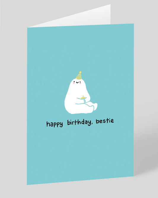 Personalised Happy Birthday Bestie Greeting Card