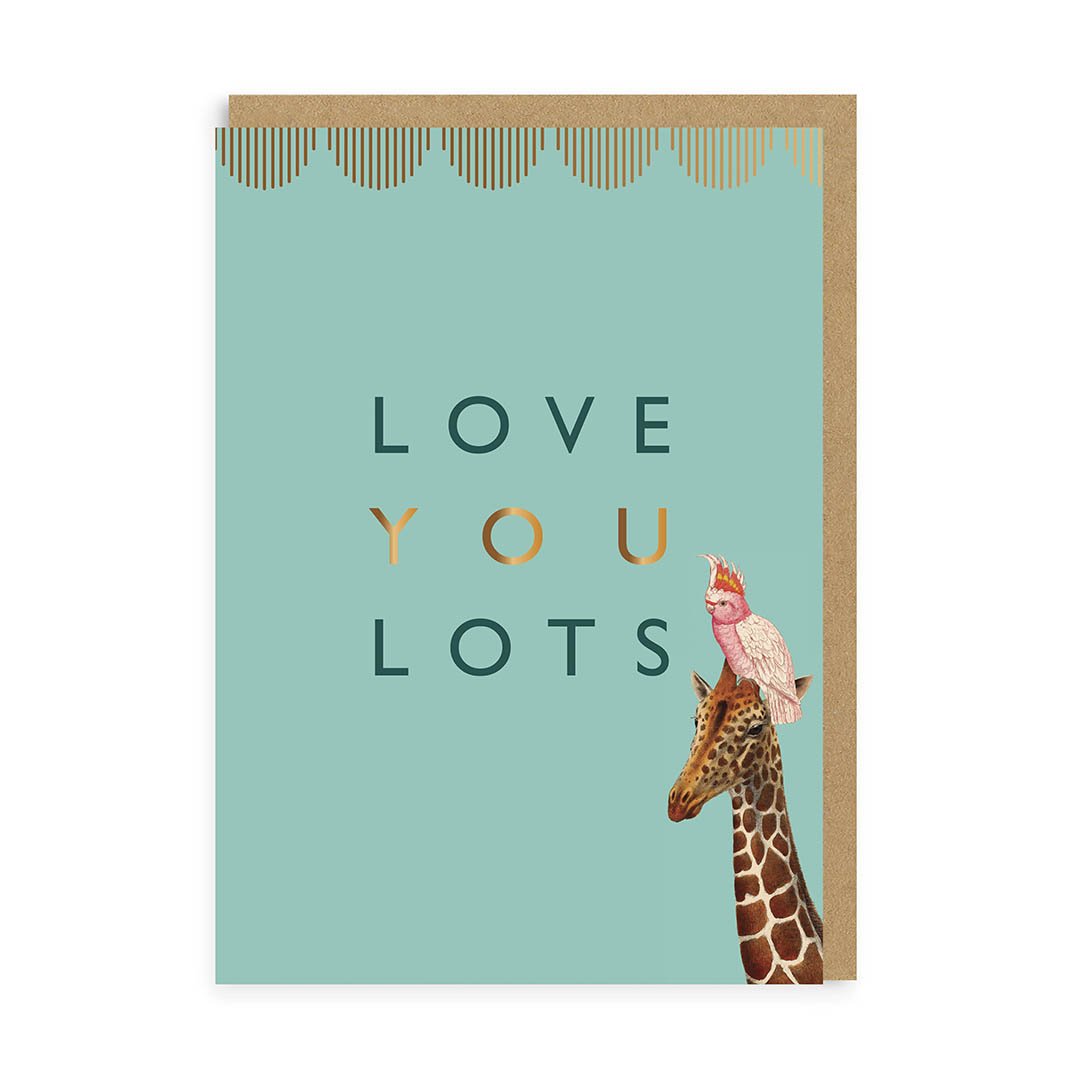 Love You Lots Giraffe Greeting Card