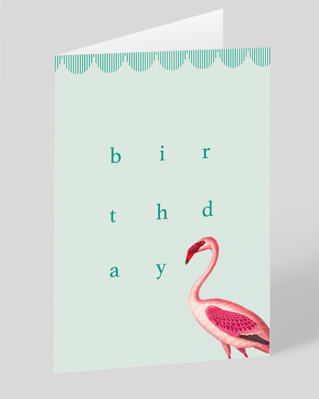 Personalised Birthday Flamingo Greeting Card