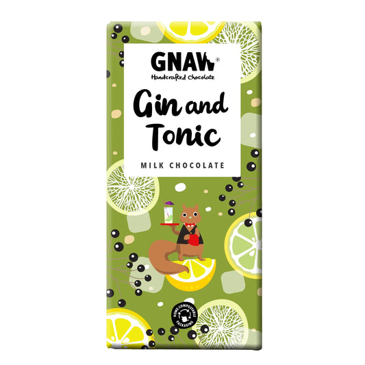 Gnaw Gin And Tonic Milk Chocolate bar - 100g