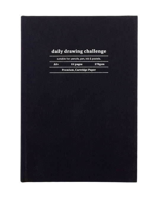 Black Daily Drawing Challenge Sketchbook